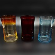 تصویر لیوان رنگی اورجینال بوهمیا چک 