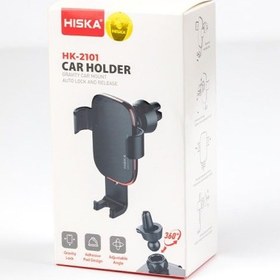 تصویر هولدر گوشی موبایل دریچه کولری HISKA مدل HK-2101 رنگ مشکی 