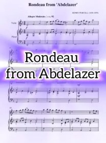 تصویر نت ویولن پیانو Purcell - Rondeau from Abdelaze به همراه اجرای نت و بکینگ ترک پیانو 