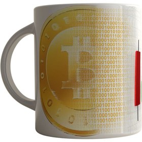 تصویر ماگ چاپلینو طرح تریدر و بیت کوین – M102 Chaplino Mug Trader and Bitcoin Design