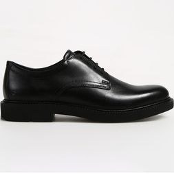 تصویر کفش های کژوال سیاه مردانه MEN Black Leather Classic Shoe Metropole London Santiago Ecco 