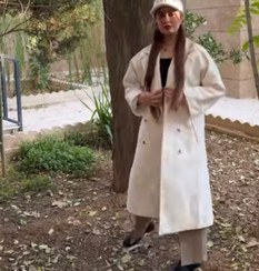 تصویر پالتو فوتر زنانه - کرم 