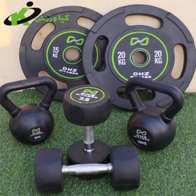 تصویر خرید دمبل گرد dhz از 5 تا 50 کیلوگرم dhz round dumbbells from 5 to 50 kg