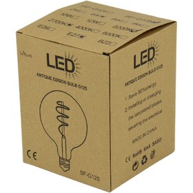 تصویر لامپ ادیسونی Antique SF-G125 E27 4W Antique SF-G125 Edison Bulb Lamp E27 4W