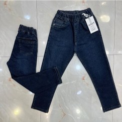 تصویر شلوار جین دورکش شست گازوییلی تیره 