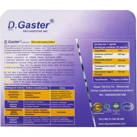 تصویر کپسول دایان گاستر دایان فارما 30 عدد Dayan Pharma Dayan Gaster 30 Caps