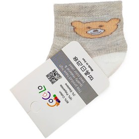 تصویر جوراب نوزادی پسرانه طرح خرس طوسی کوکالو Cocalo Cocalo Gray Bear Baby Boy Socks