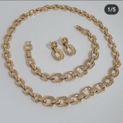 تصویر ست جواهرات زنانه ژوپینگ مدل M4251 طرح طلا رنگ ثابت 