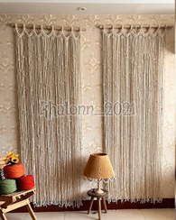 تصویر پرده مکرومه اقتصادی 