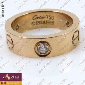 تصویر انگشتر (طرح) کارتیر مدل پیچ و نگین 548 Cartier Ring