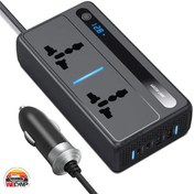 تصویر اینورتر و مبدل برق فندکی ماشین 200 وات گرین لاین Green Lion GC-250 Car Inverter 200W