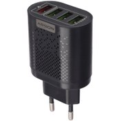 تصویر کلگی فست شارژ Arson AN-4Q 4Port QC3.0 PD 3A 18W Arson AN-4Q 4Port QC3.0 PD 3A 18W Fast Wall Charger