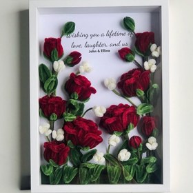 تصویر قاب گل رز سرخ 