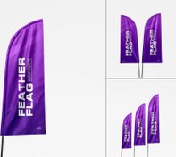 تصویر دانلود فایل موکاپ پرچم سه‌بعدی با کیفیت بالا 