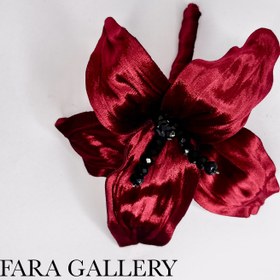 تصویر گل سینه مخمل لیلیوم کد BF08 