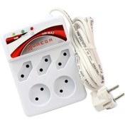 تصویر محافظ برق 5 خروجی بدون کلید با کابل 3 متری امگا 