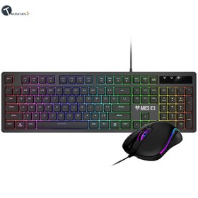 تصویر ماوس و کیبورد گیم دیاس مدل ARES E3 