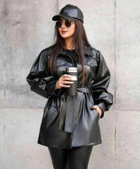 تصویر مانتو کتی چرم یاشین سایز فری 