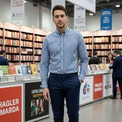 تصویر پیراهن داکرون چهارخانه VP09 