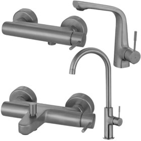 تصویر ست شیرآلات البرز روز مدل رومانیا کروم 