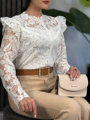 تصویر شومیز دانتل پرنیا کد 1808 