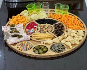 تصویر سینی مزه گرد چوبی مدل S600 