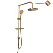 تصویر دوش حمام داپ مدل 1712 طلایی مات (GM)، رسوب‌شکن اتومات گرد 