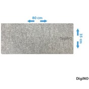 تصویر پد موس بزرگ نمدی دیجینو رنگ طوسی Pm001