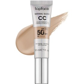 تصویر سی سی کرم تاپ فیس انواع پوست 30 میل شماره 02 Top face natural glow CC cream 02