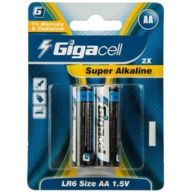 تصویر باتری دوتایی قلمی Gigacell Super Alkaline LR6 1.5V AA ا Gigacell Super Alkaline LR6 1.5V AA Battery Gigacell Super Alkaline LR6 1.5V AA Battery