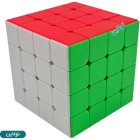 تصویر مکعب روبیک 4 در 4 مویو میلانگ MoYu مدل استیکرلس 
