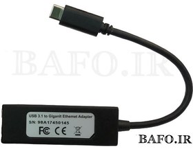 تصویر تبدیل USB Type-C RJ45 Gigabit Ethernet بافو (Bafo) مدل BF-331 