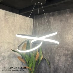 تصویر لوستر مدرن اس ام دی SMD خور مدل کلیپس یک طرف نور ریموت دار 