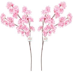 تصویر گل مصنوعی جُرجُرگل مدل شاخه شکوفه گیلاس بسته ۲ عددی 