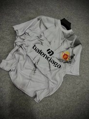 تصویر تیشرت مردانه طرح بالنسیاگا با لوگو منچستریونایتد - نخ پنبه سایز L و ۳XL و XL و ۲XL و قهوه ای و مشکی و سفید 