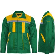 تصویر لباس کار صدرا (سبز-پرتغالی) 