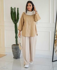 تصویر شومیز زنانه السانا مدل ۲۲۴۸ رنگ نسکافه ای 