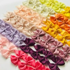 تصویر گیره مو و کش مو پروانه سایز 8 سانت رنگبندی 30 رنگ متنوع 