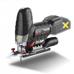 تصویر اره عمود بر شارژی پارکساید مدل PSSPA20.LI.C3 با دو باتری ۲۰ ولت براشلس 