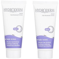 تصویر کرم موبر صورت هیدرودرم (Hydroderm) وزن 40 گرم مجموعه 2 عددی وکس و موم