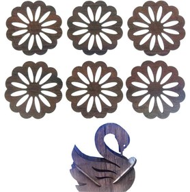 تصویر زیر لیوانی طرح قو DZ114 