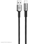 تصویر کابل تبدیل USB به USB-C پرووان مدل PCC380C طول 1 متر مشکی کابل تبدیل