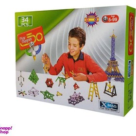 تصویر بازی پلی مگنت 34 قطعه 