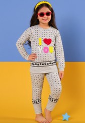 تصویر بلوز شلوار دخترانه با طرح شیت LOVE 