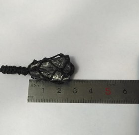 تصویر آویز سنگ تورمالین سیاه کد 5 Black tourmaline stone pendant code 5