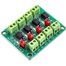 تصویر ماژول ایزولاتور 4 کانال اپتوکوپلری PC817 module optocoupler four channel pc817