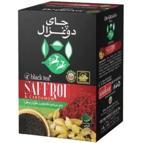 تصویر پریمیکس هل و زعفران 400 گرمی دوغزال 400 grams of Ceylon cardamom and saffron doghazal tea