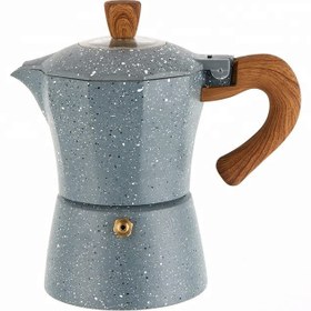 تصویر قهوه جوش دوکاپ -سه کاپ روگازی رنگی خالدار 
