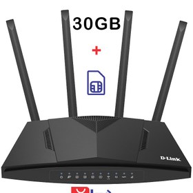 تصویر مودم روتر بی سیم 4G دی لینک مدل DWR-M960 به همراه سیمکارت دیتا و بسته اینترنت 