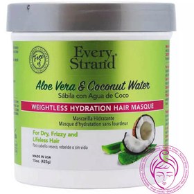 تصویر ماسک مو آبرسان بدون سولفات آلوئه ورا و آب نارگیل اوری استرند Every Strand Aloe Vera & Coconut Water Weightless Hydration Masque 